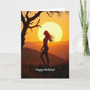 Serene Sunset Birthday Card