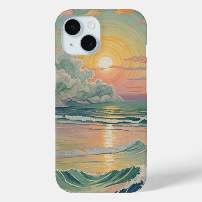 Serene Sunset on the Waves Case-Mate iPhone Case (Back)
