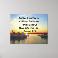 SERENE SUNSET ROMANS 8:28 BIBLE VERSE