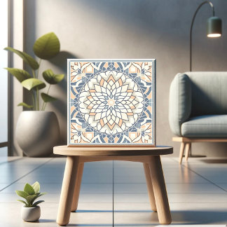 Serene Symmetry: Pastel Harmony Tile