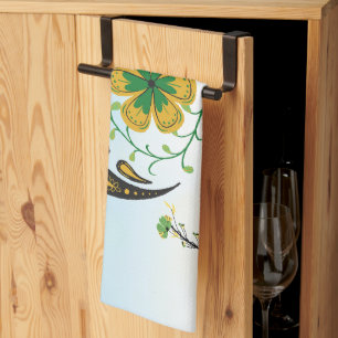 Serene Taiji Florals – Calm Artwork Kitchen Towel