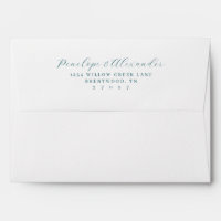 Serene Teal Minimalist Calligraphy