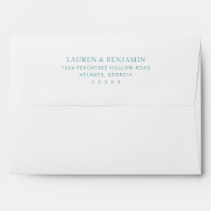 Serene Teal Minimalist Typographic Envelope