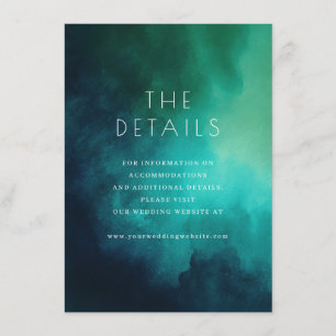 Serene Teal Watercolor Waves Enclosure Card