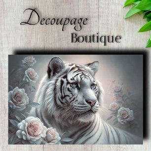 Serene Tiger Decoupage Tissue Paper