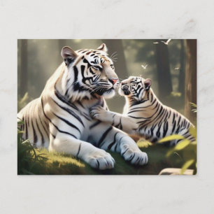 Serene Tiger Forest Postcard – Elegant Wildlife
