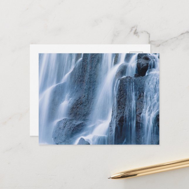 Serene Tranquil Waterfall Nature Post card. Postcard (Front/Back In Situ)