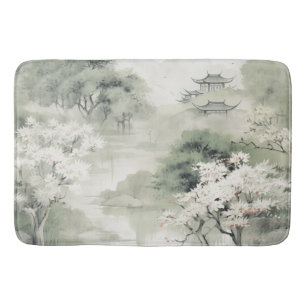 Serene Tranquillity Japanese theme Bath Mat
