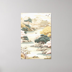 Serene Tranquillity Japanese theme Canvas Print