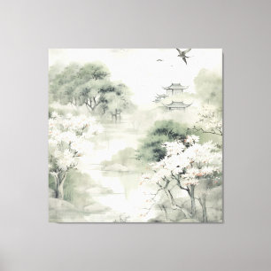 Serene Tranquillity Japanese theme Canvas Print