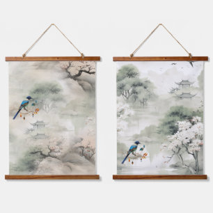 Serene Tranquillity Japanese theme Hanging Tapestry