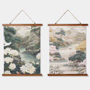 Serene Tranquillity Japanese theme Hanging Tapestry