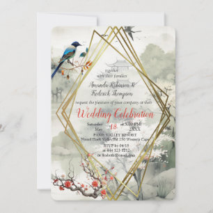 Serene Tranquillity Japanese theme Invitation