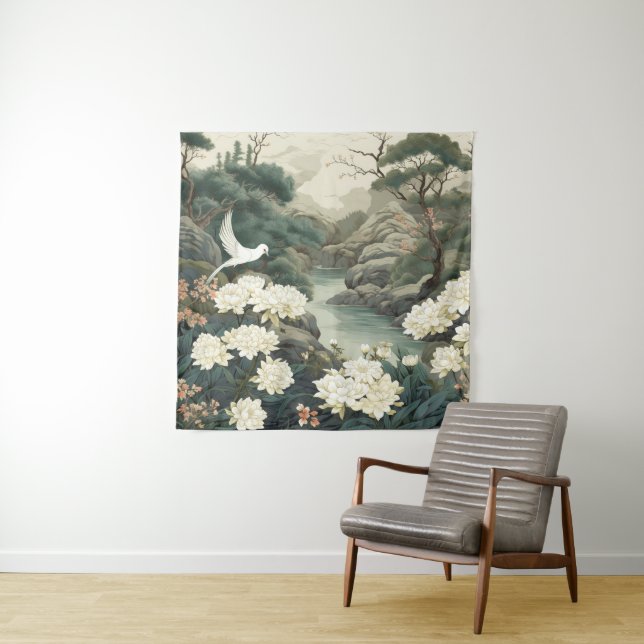 Serene Tranquillity Japanese theme Tapestry (In Situ)