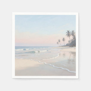 Serene Tropical Beach Paradise Napkin