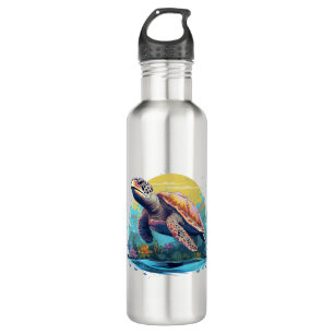 Serene Underwater Turtle 710 Ml Water Bottle