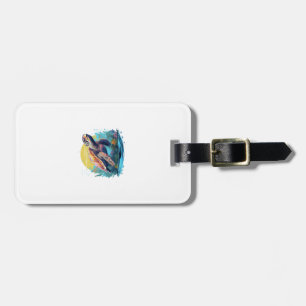 Serene Underwater Turtle Luggage Tag