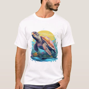 Serene Underwater Turtle T-Shirt