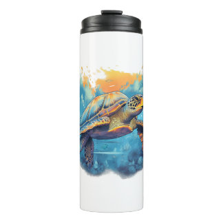 Serene Underwater Turtle  Thermal Tumbler
