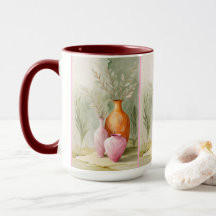 Serene Vessels | Orange & Pink Art