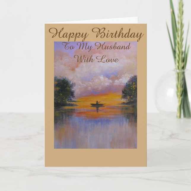 Serene View, carte de voeux d'anniversaire pour le (Devant)