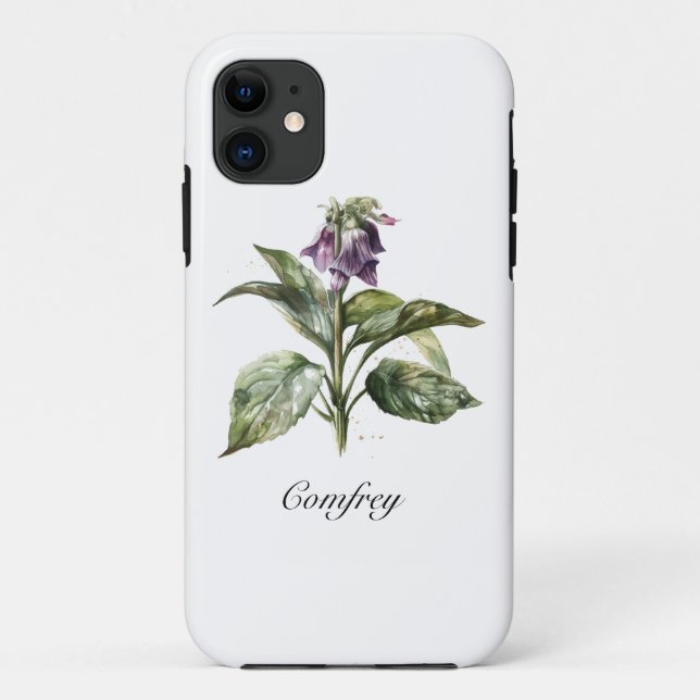  Serene Watercolor Comfrey, custom Case-Mate iPhone Case (Back)