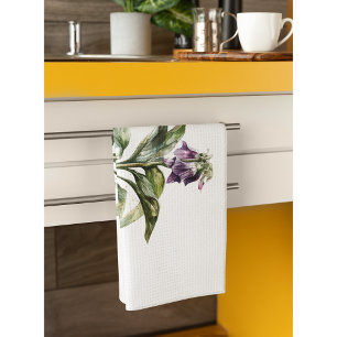 Serene Watercolor Comfrey Kitchen Towel