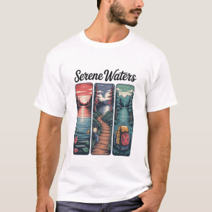 Serene Waters Forest Lake Inspirational Nature T-Shirt