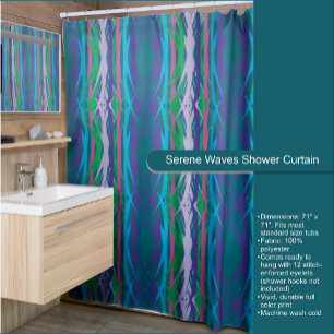 Serene Waves Shower Curtain