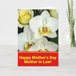 Serene White Mothers Day Card