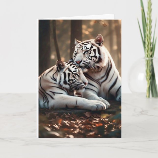 Serene White Tiger Companions Card (Front)