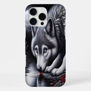 Serene White Wolf Scene iPhone 16 Pro Max Case