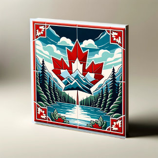 Serene Wilderness: Captivating Canadian Landscape Tile