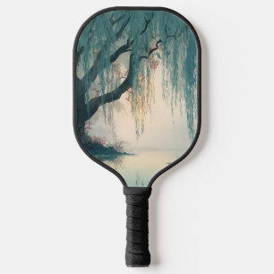 Serene Willow Tree Reflection Nature Art (3) Pickleball Paddle