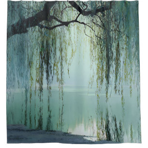 Serene Willow Tree Reflection Nature Art (4)