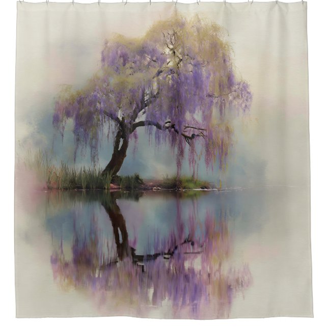 Serene Willow Tree Reflection Nature Art (6) (Front)
