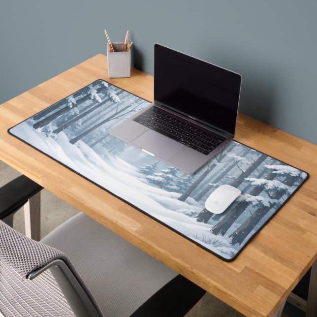 Serene Winter Forest Mouse Pad (Bureau 2)