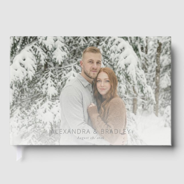 Serene Winter Photo Guest Book (Front)