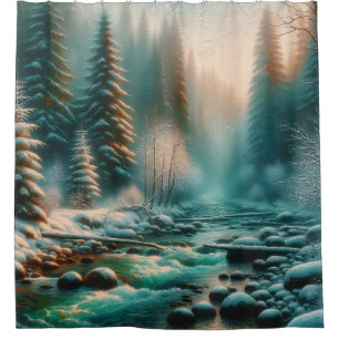“Serene Winter River Scene”