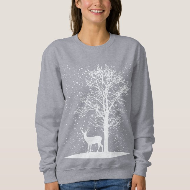 Serene Winter Silhouette Sweatshirt (Front)