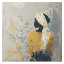 Serene Woman and All the Gilded Foliage
