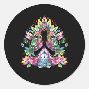Serene Yoga And Meditation Decor - Mindfulness Man Classic Round Sticker