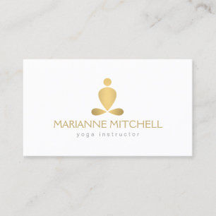 Serene Yoga, Meditation, Zen White Business Card