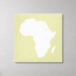 Serengeti Audacious Africa Canvas Print<br><div class="desc">Africa map outline in white with contrasting colours in Emporio Moffa's "Safari" palette inspired by the daring adventurousness and wilderness of the continent.</div>