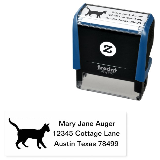 Serengeti Cat Personalized  Self-inking Stamp (In Situ)