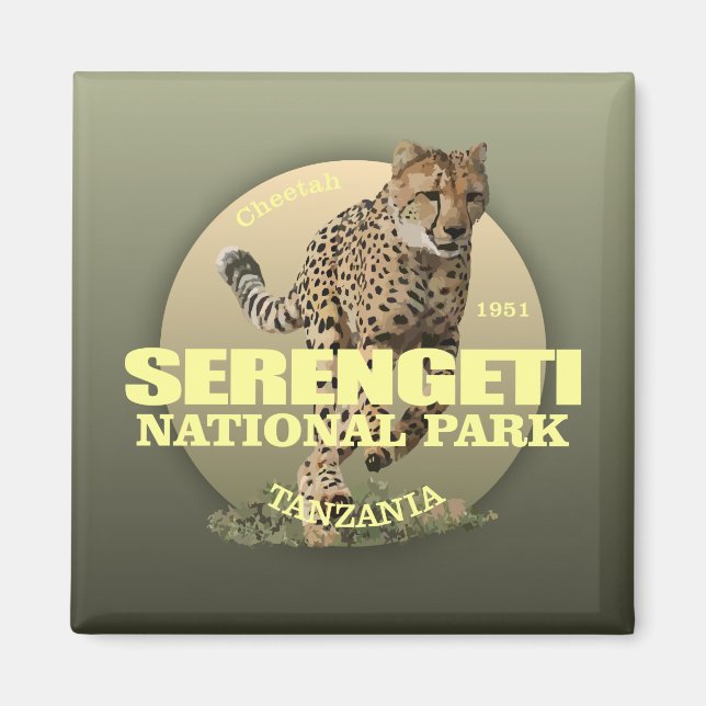 Serengeti National Park (Cheetah) WT Magnet (Front)