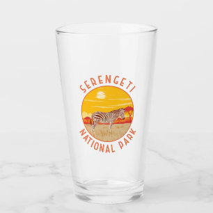 Serengeti National Park Zebra Travel Art Vintage Glass