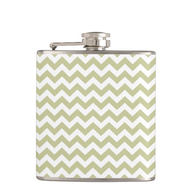 Serengeti Safari Chevron Hip Flask (Front)