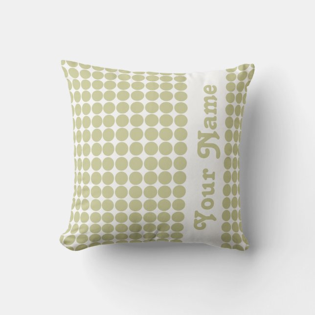 Serengeti Safari Dots with custom text Throw Pillow (Front)