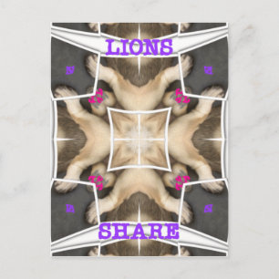 Serengeti Splendour: Vibrant Animal Hide Artistry Postcard